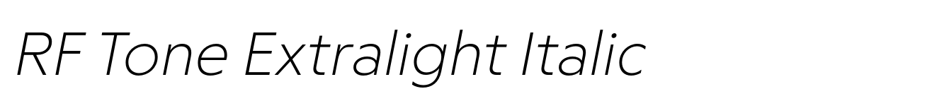 RF Tone Extralight Italic image